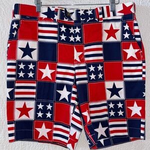 Loudmouth Stars & Stripes Flat Front Golf Shorts